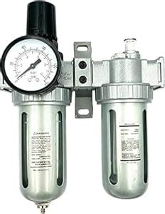 AQSON Air Filter Regulator and Lubricator Combo 1/2" NPT, 5 Micron ...