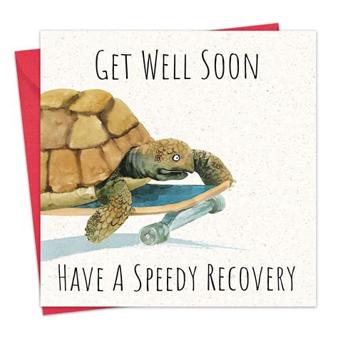 Twizler Get Well Soon Card - Speedy Recovery - Funny Get Well Card for ...