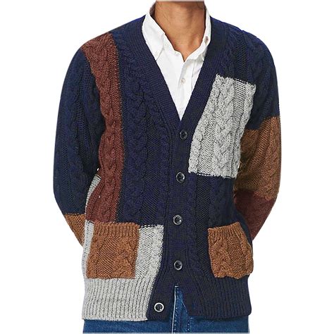 Mens Cardigan Sweater 3xl,Men Fashion Colorblock Fall Winter Lapel ...