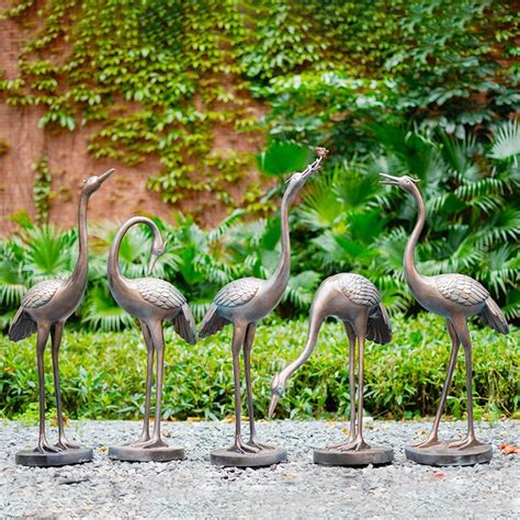 仿铜仙鹤摆件园林景观雕塑售楼部营销中心装饰玻璃钢大鸟室外模型-淘宝网 | Flamingo, Animals