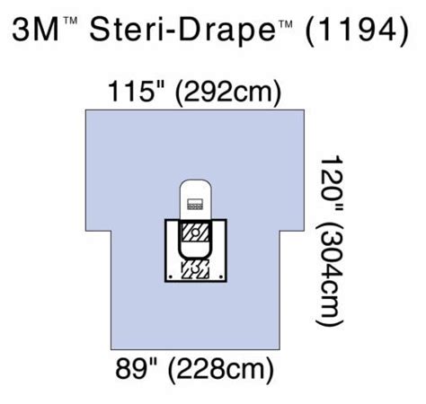 3M™ Steri-Drape™ Adhesive Split Sheet, 1194, 292 cm x 304 cm, 5/Case ...