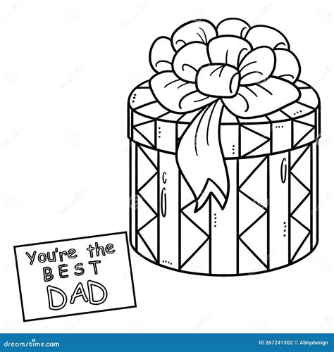 Fathers Day Youre the Best Dad Isolated Coloring Stock Vector ...