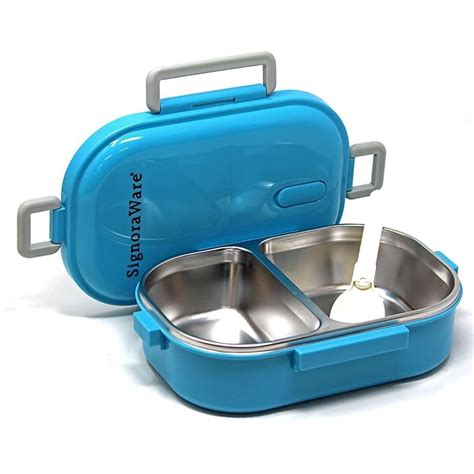 Buy Signoraware Duo Star Stainless Steel Lunch Box For Kids Adults, PUF ...