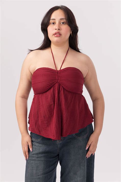 Thea Top - Maroon – Past Modern