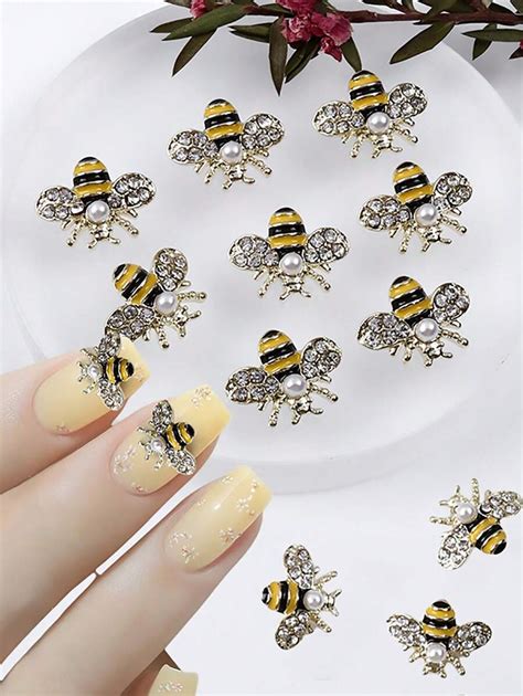 10 piezas de Rhinestones de uñas de aleación, estilo simple y lindo con ...