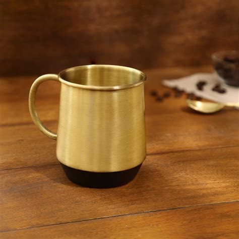 Buy Ellementry Oro Brass Coffee Mug Online at Low Prices in India ...