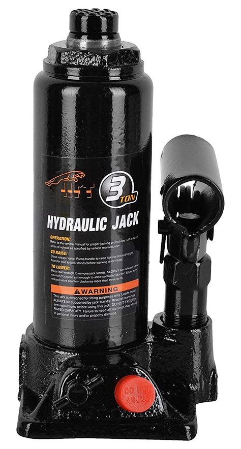 Vocado Black Star Stylite Hydraulic Bottle Jack 3 Ton Double Lift for ...