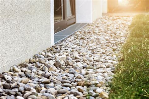 Premium Photo | Drain Gravel Floor Outside Building French Drain ...
