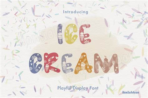 Ice Cream Font by Honiiemoon · Creative Fabrica