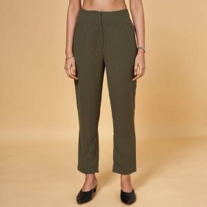 Annabelle by Pantaloons Tapered Women Green Trousers - Buy Annabelle by ...