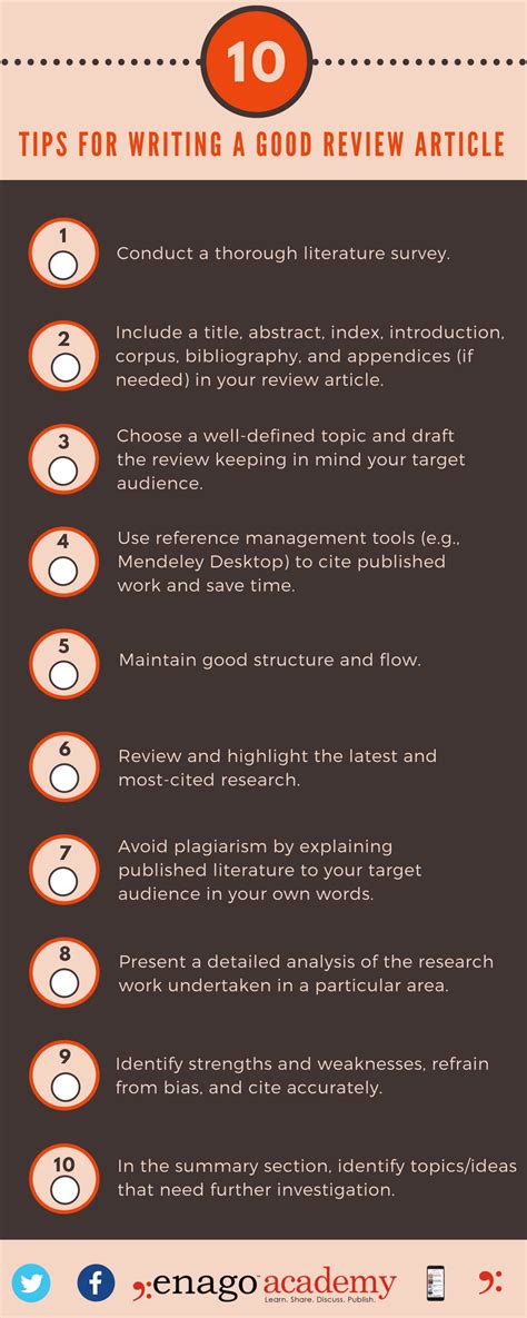 Top 10 Tips for Writing a Great Review Article - Enago Academy