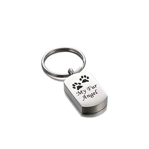Glimkis Cremation Jewelry My Fur Angel Keychain Memorial Ash Keepsake ...