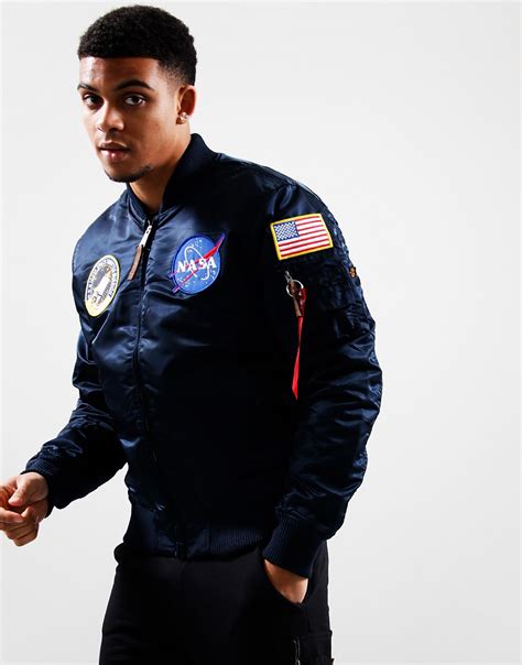 Alpha Industries Ma-1 Vf Nasa Jacket Rep Blue - Terraces Menswear