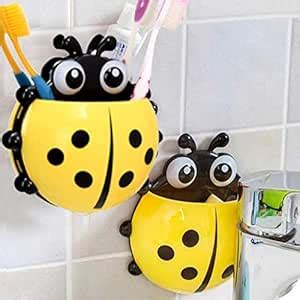 Wearmind Toothpaste Holder Ladybug Designed Sets Cartoon Wall Suction ...