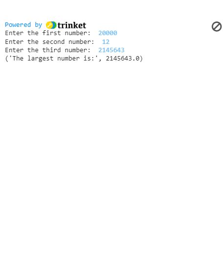 Trinket.io Python 的图像结果