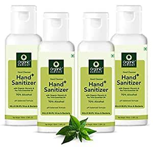 Organic Harvest Instant Gel Based Hand Sanitizer & Hand Cleanser with ...