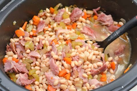 Crockpot Navy Bean and Ham Soup - Sweet Pea's Kitchen