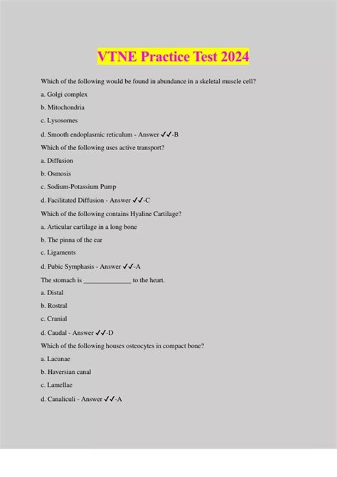 VTNE Practice Test 2024 100% Solved - VTNE - Stuvia US