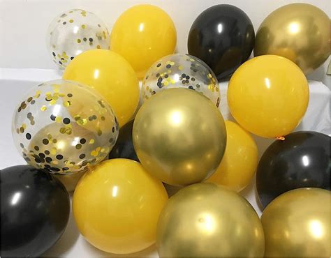 Bamonos Black Yellow Gold Balloons - Bee day Party Balloons India | Ubuy