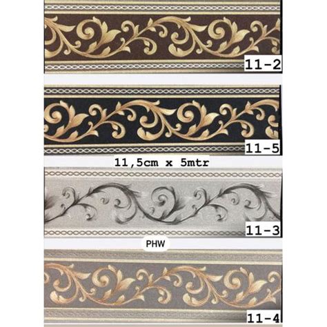 Jual WALLPAPER BORDER LIST KLASIK HITAM GOLD ABU TEKSTUR MEWAH - 11-5 ...