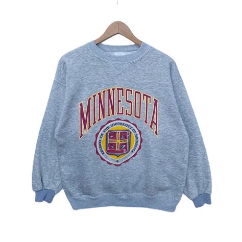 Vintage University of Minnesota Sweatshirt Sweater Pullover Jumper Long ...