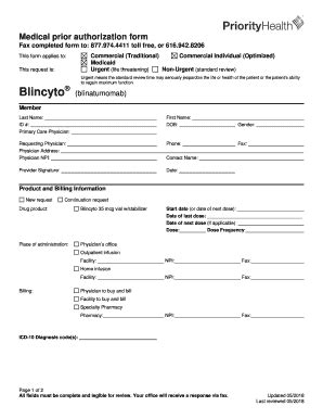 Fillable Online Medical Prior Authorization Form. Request determination ...