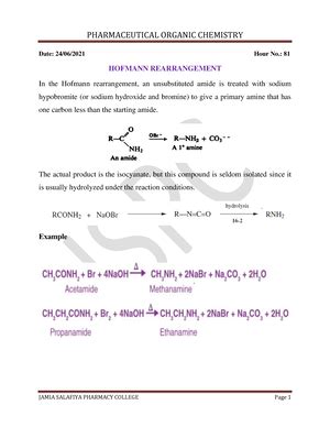 Medical biochemistry - MEDICINAL BIOCHEMISTRY-1 Unit-6; Hr. No.- 62 ...
