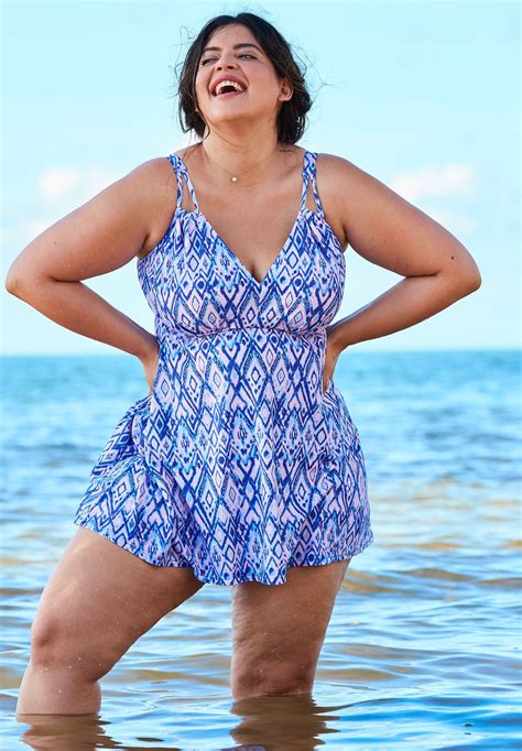 Plus Size Swimwear Swimdresses at Alyssa Corrie blog