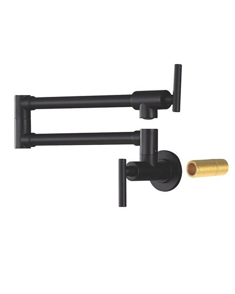 Buy PHASAT Pot Filler Faucet,Black Pot Filler Wall Mount,Brass Kitchen ...