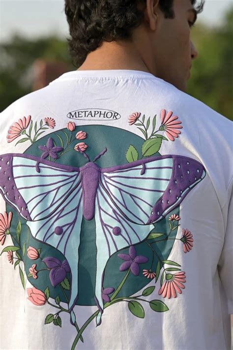 Metaphor men | White T-Shirt | Puff Print T-Shirt for men – SELFSAME