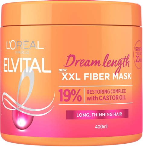 Loreal Paris Dream Length Elvital XXL Fiber Mask 400 ml | lyko.com