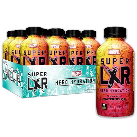 Amazon.com : AriZona x Marvel Super LXR Hero Hydration - Dragon Fruit ...