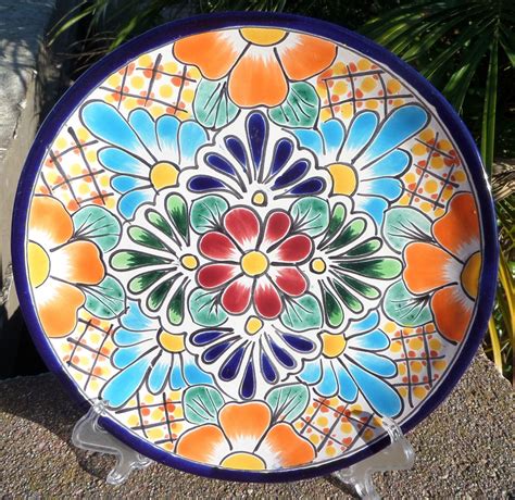 Talavera Mexican pottery lunch dinner plate 10" hand painted Lead Free ...