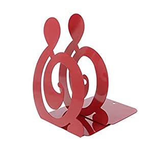 Hoiert Simple Nons Musical Note Metal Bookends Iron Support Holder Desk ...