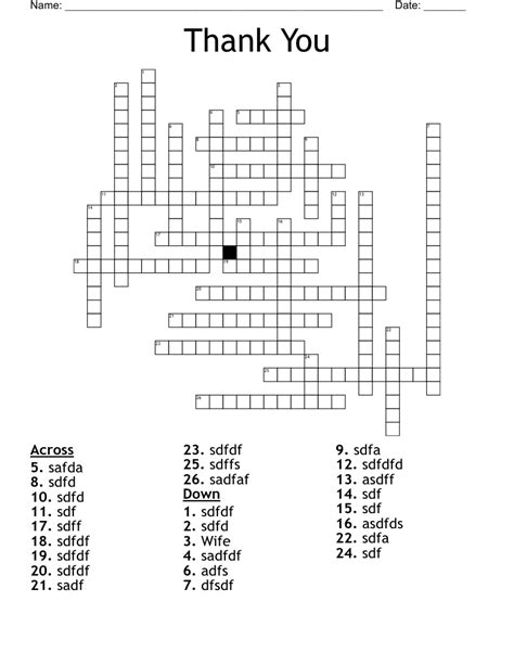 Singer Of Thank You Crossword - prntbl.concejomunicipaldechinu.gov.co