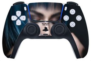 GADGETSWRAP 2005SHFL-403 blue hair girl PS5 Controller Skin Gaming ...