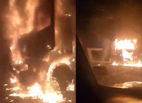 Incendian camión en ruta que une Los Sauces con Lumaco - La Tercera