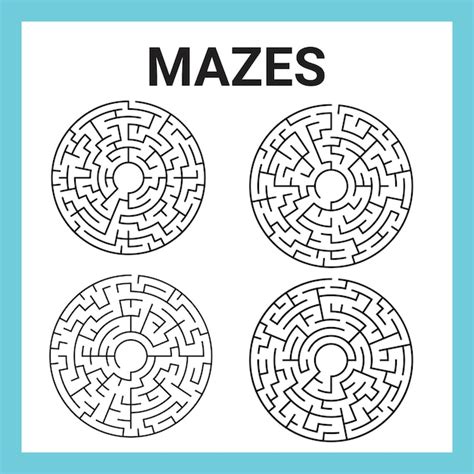Mazes activity page kids ligning | Premium Vector