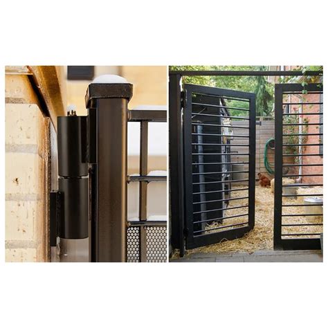 Buy Heavy Duty Gate Hinges 7 Inches - 2 Pack Black Iron Door Hinge ...