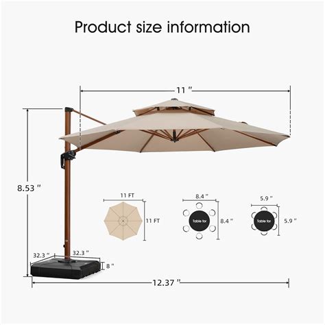 PURPLE LEAF Cantilever Umbrella with Base Outdoor India | Ubuy