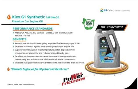 GS Caltex Kixx G1 Synthetic 5W-30 Engine Oil for Cars, 3.5 L ...