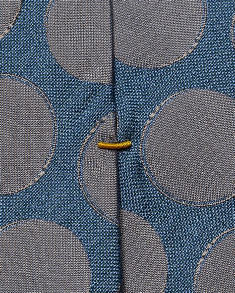 Mid Blue Polka Dots Silk Tie - Eton