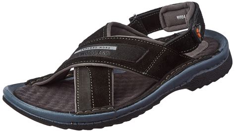 Woodland Men's Black Leather Sandal-6 UK (40 EU) (OGDC 3708120 ...