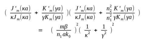 Image result for Wave Guide Equation for Step Index Fiber