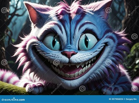 Smile of the Cheshire Cat. Generative AI Stock Illustration ...