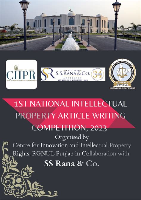 1st Intellectual Property National Article Writing Competition Ciipr ...