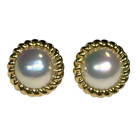 Tiffany and Co. Mabe Pearl Gold Clip Earrings at 1stDibs | tiffany mabe ...