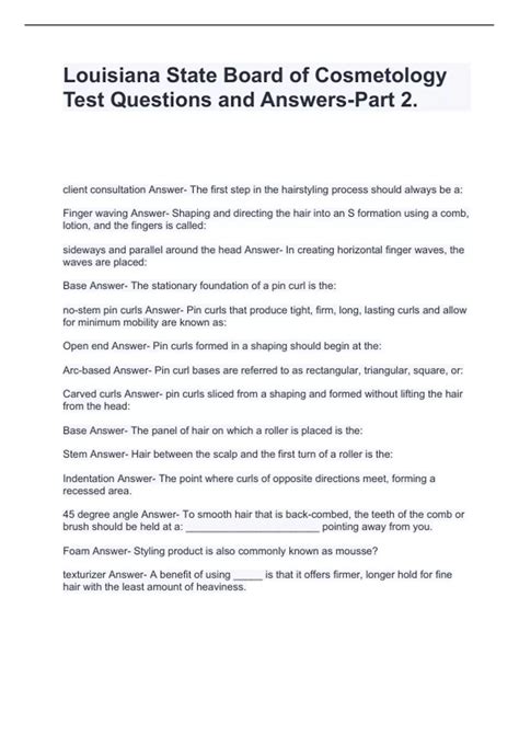 Louisiana State Board Of Cosmetology