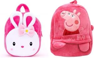 HOLME'S Combo Of Kids School Bag (Peppa Pig & Red Rabbit)Fabric ...