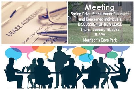 Spring Drive & Stone Manor New Lease Discussion, Morrisons Cove ...